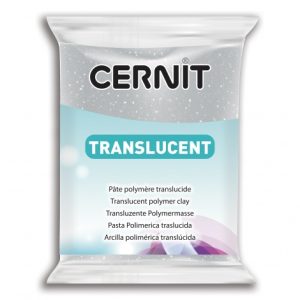 080 Silver Glitter Translucent 56g - Πολυμερικός Πηλός Cernit