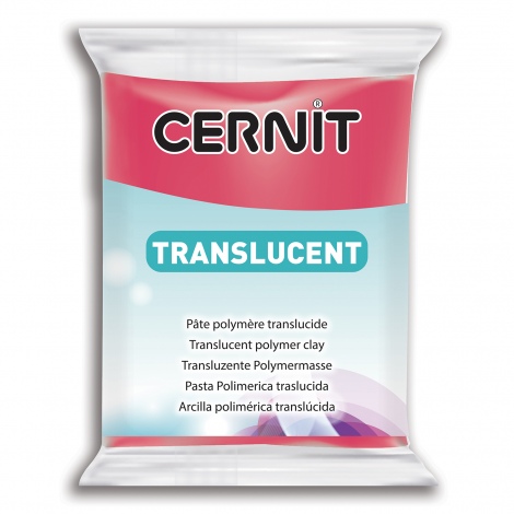 474 Ruby Red Translucent 56g - Πολυμερικός Πηλός Cernit